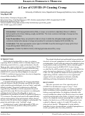 Cover page: A Case of COVID-19 Causing Croup