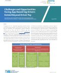 Cover page of Challenges and Opportunities Facing App-Based Gig Drivers Extend Beyond Driver Pay