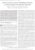 Cover page: Fault Location in Power Distribution Systems via Deep Graph Convolutional Networks