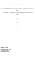 Cover page: Effects of imidacloprid on the ability of honey bee foragers to distinguish safe and unsafe food sources