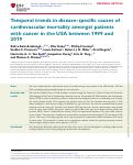 Cover page: Temporal trends in disease-specific causes of cardiovascular mortality amongst patients with cancer in the USA between 1999 to 2019.