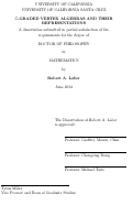 Cover page: C-Graded Vertex Algebras and their Representations