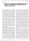 Cover page: Coronavirus, social distancing, and global geriatric mental health crisis: opportunities for promoting wisdom and resilience amid a pandemic