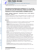 Cover page: Three‐dimensional whole‐brain simultaneous T1, T2, and T1ρ quantification using MR Multitasking: Method and initial clinical experience in tissue characterization of multiple sclerosis