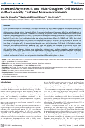 Cover page: Increased Asymmetric and Multi-Daughter Cell Division in Mechanically Confined Microenvironments