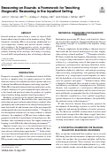 Cover page: Reasoning on Rounds: a Framework for Teaching Diagnostic Reasoning in the Inpatient Setting