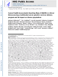 Cover page: Cancer Health Assessments Reaching Many (CHARM): A clinical trial assessing a multimodal cancer genetics services delivery program and its impact on diverse populations