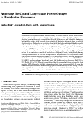 Cover page: Assessing the Cost of Large‐Scale Power Outages to Residential Customers