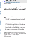 Cover page: Safety and efficacy of sofosbuvir‐containing regimens in hepatitis C‐infected patients with impaired renal function