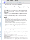 Cover page: Increased expression of soluble epoxide hydrolase in the brain and liver from patients with major psychiatric disorders: A role of brain – liver axis