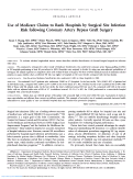 Cover page: Use of Medicare Claims to Rank Hospitals by Surgical Site Infection Risk following Coronary Artery Bypass Graft Surgery