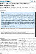 Cover page: L1TD1 Is a Marker for Undifferentiated Human Embryonic Stem Cells