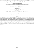 Cover page: Does cognitive dissonance depend on self-concept? 2-year-old children, but not 1-year-olds, show blind choice-induced preferences