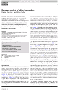 Cover page: Bayesian Models of Object Pperception