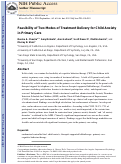 Cover page: Feasibility of two modes of treatment delivery for child anxiety in primary care