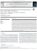 Cover page: Stable isotope and proteomic insights into Bronze age human dietary life history at Kohne hne Shahar, Northwest Iran