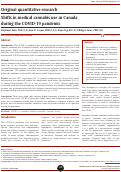 Cover page: Shifts in medical cannabis use in Canada during the COVID-19 pandemic.