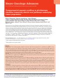 Cover page: Temporospatial genomic profiling in glioblastoma identifies commonly altered core pathways underlying tumor progression