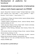 Cover page: Development of platforms for functional characterization and production of phenazines using a multi-chassis approach via CRAGE