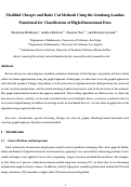 Cover page: Modified Cheeger and ratio cut methods using the Ginzburg–Landau functional for classification of high-dimensional data