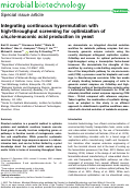 Cover page: Integrating continuous hypermutation with high‐throughput screening for optimization of cis,cis‐muconic acid production in yeast