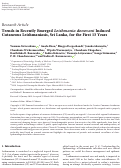 Cover page: Trends in Recently Emerged Leishmania donovani Induced Cutaneous Leishmaniasis, Sri Lanka, for the First 13 Years.