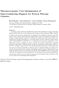 Cover page: Thermoeconomic cost optimization of superconducting magnets for proton therapy gantries