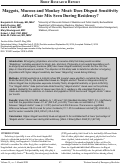 Cover page: Maggots, Mucous and Monkey Meat: Does Disgust Sensitivity Affect Case Mix Seen During Residency?