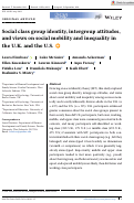 Cover page: Social class group identity, intergroup attitudes, and views on social mobility and inequality in the U.K. and the U.S.