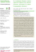 Cover page: Eco-evolutionary dynamics, density-dependent dispersal and collective behaviour: implications for salmon metapopulation robustness