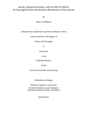 Cover page: Recess, Playground Games, and the Aims of School: An Investigation into the Semiotic Affordances of Four Square