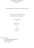 Cover page: Security, Reliability and Performance Issues in Wireless Networks