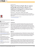 Cover page: Stigma and Human Rights Abuses against People Who Inject Drugs in Russia—A Qualitative Investigation to Inform Policy and Public Health Strategies