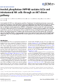 Cover page: Inositol phosphatase INPP4B sustains ILC1s and intratumoral NK cells through an AKT-driven pathway.