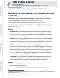 Cover page: Subjective social status moderates back pain and mental health in older men