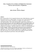 Cover page: Policy Competition, Factor Mobility and Multiple Policy Instruments: Existence and Non-Existence of Equilibrium