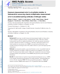 Cover page: Exposure measurement error in air pollution studies: A framework for assessing shared, multiplicative measurement error in ensemble learning estimates of nitrogen oxides