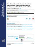 Cover page: Two-dimensional electronic–vibrational spectroscopy: Exploring the interplay of electrons and nuclei in excited state molecular dynamics