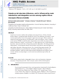 Cover page: Female social structure influences, and is influenced by, male introduction and integration success among captive rhesus macaques (Macaca mulatta)