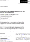 Cover page: Evaluating the Risk Landscape of Hawaiian Monk Seal Exposure to Toxoplasma gondii.