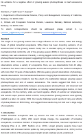 Cover page: No evidence for a negative effect of growing season photosynthesis on leaf senescence timing