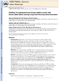 Cover page: Stability of Cardiopulmonary Resuscitation and Do-Not-Resuscitate Orders Among Long-term Nursing Home Residents