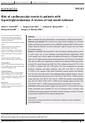 Cover page: Risk of cardiovascular events in patients with hypertriglyceridaemia: A review of real‐world evidence