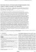 Cover page: Interactions between soil thermal and hydrological dynamics in the response of Alaska ecosystems to fire disturbance