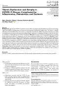 Cover page: Thymic Dysfunction and Atrophy in COVID-19 Disease Complicated by Inflammation, Malnutrition and Cachexia