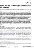 Cover page: Dynein regulates Kv7.4 channel trafficking from the cell membrane