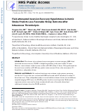 Cover page: Fluid-Attenuated Inversion Recovery Hyperintense Ischemic Stroke Predicts Less Favorable 90-Day Outcome after Intravenous Thrombolysis.