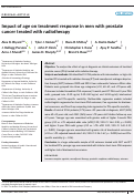 Cover page: Impact of age on treatment response in men with prostate cancer treated with radiotherapy