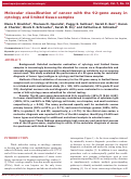 Cover page: Molecular classification of cancer with the 92-gene assay in cytology and limited tissue samples