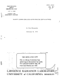 Cover page: SAFETY GUIDELINES FOR ACCELERATOR INSTALLATIONS